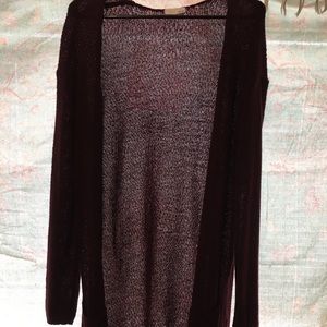 Maroon cardigan sweater
